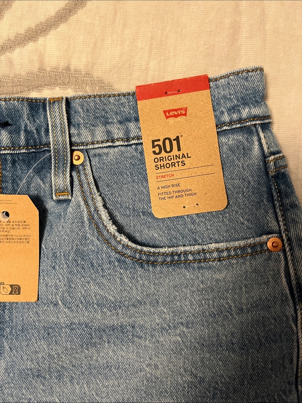 NWT Levi’s 501 Original Denim Shorts Stretch - Picture 2 of 10